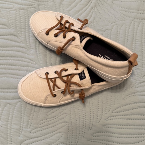 Sperry Women's Sneakers in Cream and Brown - Picture 1 of 4